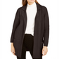Cardigan feminino grande com bolso aplicado estilo &amp; co, marrom, tamanho pequeno P
