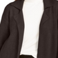Cardigan feminino grande com bolso aplicado estilo &amp; co, marrom, tamanho pequeno P