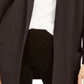 Cardigan feminino grande com bolso aplicado estilo &amp; co, marrom, tamanho pequeno P
