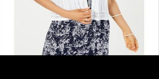 Cardigan feminino Charter Club Pointelle com frente aberta, branco, tamanho pequeno GG