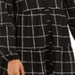 Camisa de malha com estampa de janela e painéis feminina Style &amp; Co, preta, tamanho médio