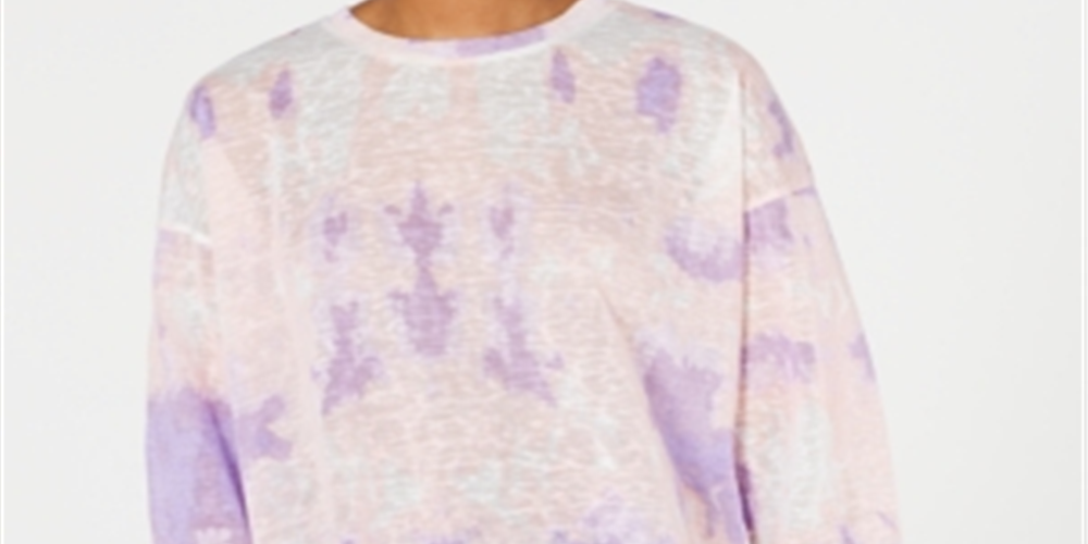 Camisa de manga comprida tie-dye Say What? Junior, rosa, tamanho G