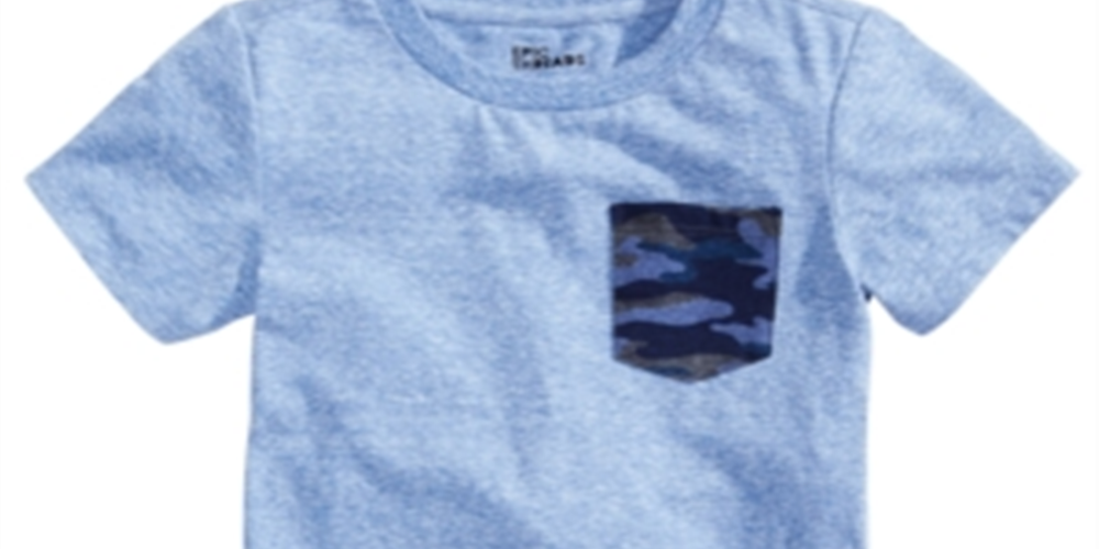 Camiseta infantil camuflada com bolso para meninos da Epic Threads, azul, tamanho 4