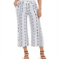 Calça Cropped Jacquard Feminina Style &amp; Co Branca Tamanho X-G