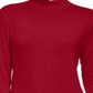 Blusa feminina estilo &amp; co com gola falsa vermelha tamanho pequeno