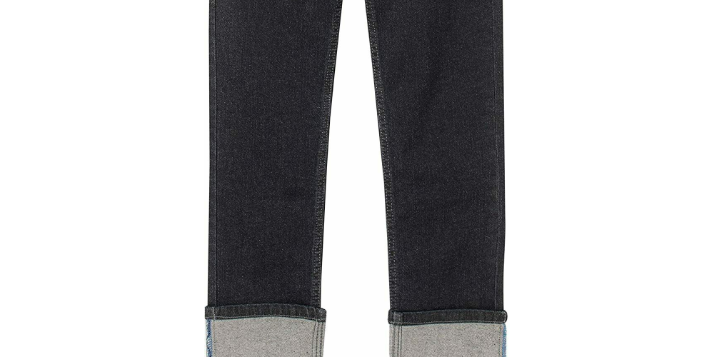 Calça jeans Calvin Klein Boy's Hampton Rinse Logo Cuff Straight Leg Azul Tamanho 16