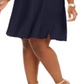Vestido plissado e evasê feminino Jessica Howard, tamanho 24W, azul