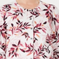 Karen Scott Cardigan Feminino Petite com Estampa de Folhas Branco Tamanho Petite S