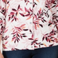 Karen Scott Cardigan Feminino Petite com Estampa de Folhas Branco Tamanho Petite S