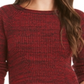 Suéter feminino de gola redonda mesclado estilo &amp; co, vermelho, tamanho pequeno