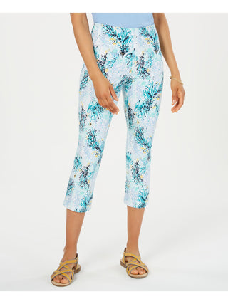 Calça Capri Estampada Feminina Charter Club Azul Tamanho 2 Petite