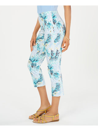 Calça Capri Estampada Feminina Charter Club Azul Tamanho 2 Petite