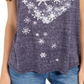 Camiseta feminina com estampa gráfica de floco de neve e coração da Style &amp; Co, azul, tamanho PP