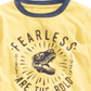 Camisa de manga comprida com estampa de T-Rex Fearless para meninos Epic Threads, tamanho 3, amarela