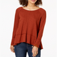 Estilo &amp; Co Feminino Algodão Cano Alto Cano Baixo Marrom Tamanho XX-G