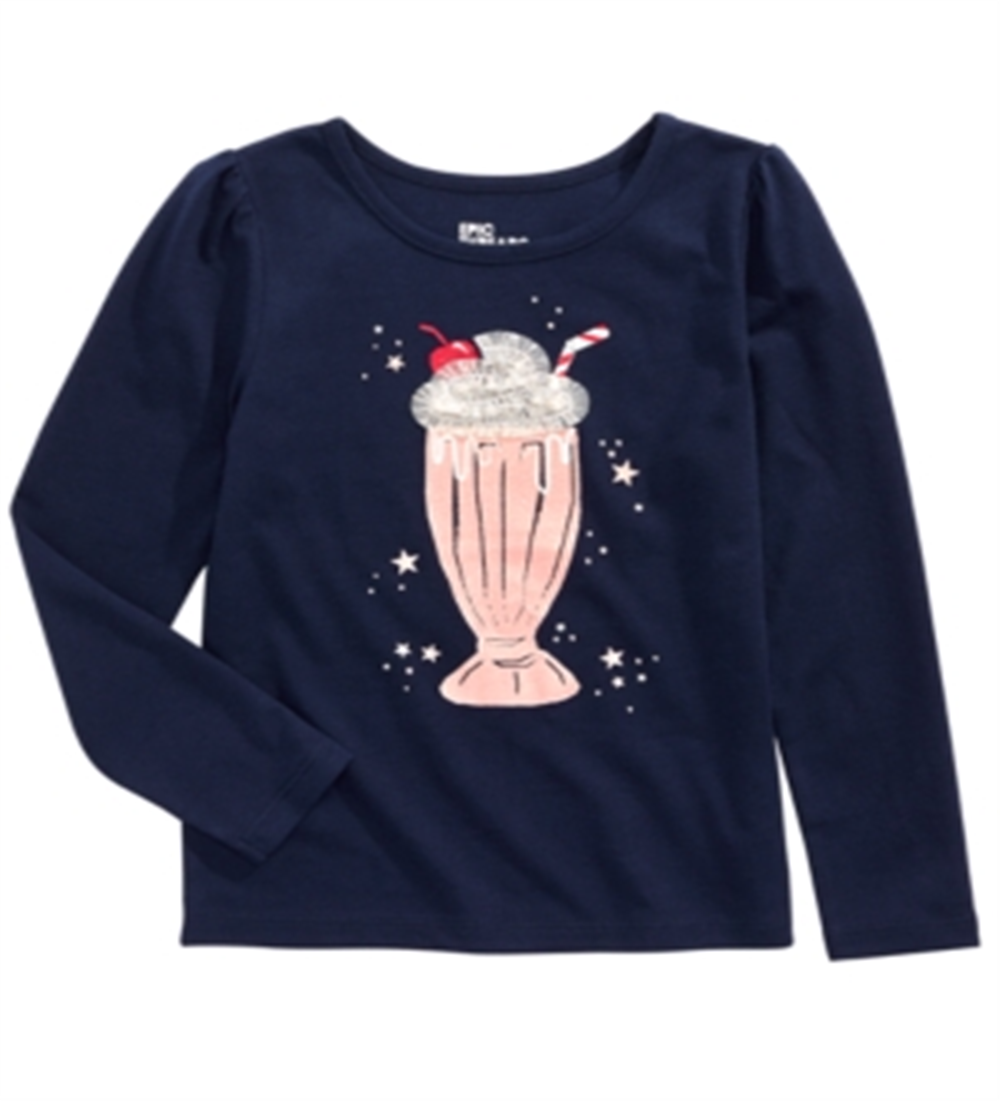 Camiseta infantil feminina Milkshake da Epic Threads, azul, tamanho 2T