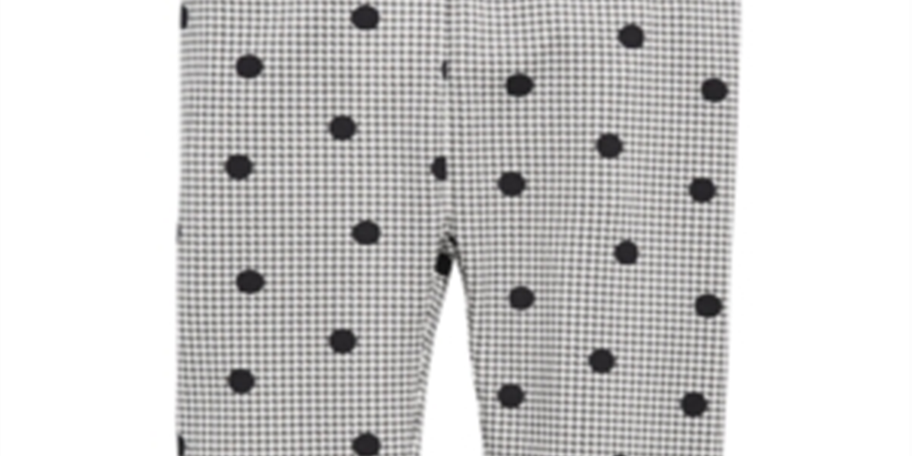 Legging infantil com estampa de bolinhas e pied-de-poule First Impressions, tamanho 4T, branca