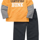 Conjunto de calças listradas Carter's Toddler Boy's Certified Hunk, amarelo, tamanho 3T
