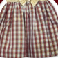 Vestido xadrez para meninas grandes, edições raras, com cardigan vermelho, tamanho 8
