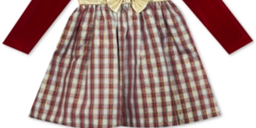 Vestido xadrez para meninas grandes, edições raras, com cardigan vermelho, tamanho 8