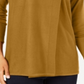Suéter feminino com gola alta e capuz falso, amarelo, tamanho médio, da coleção JM