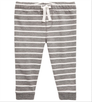 First Impressions Baby Boy's Striped Jogger Pants Gray Size 3-6MOS