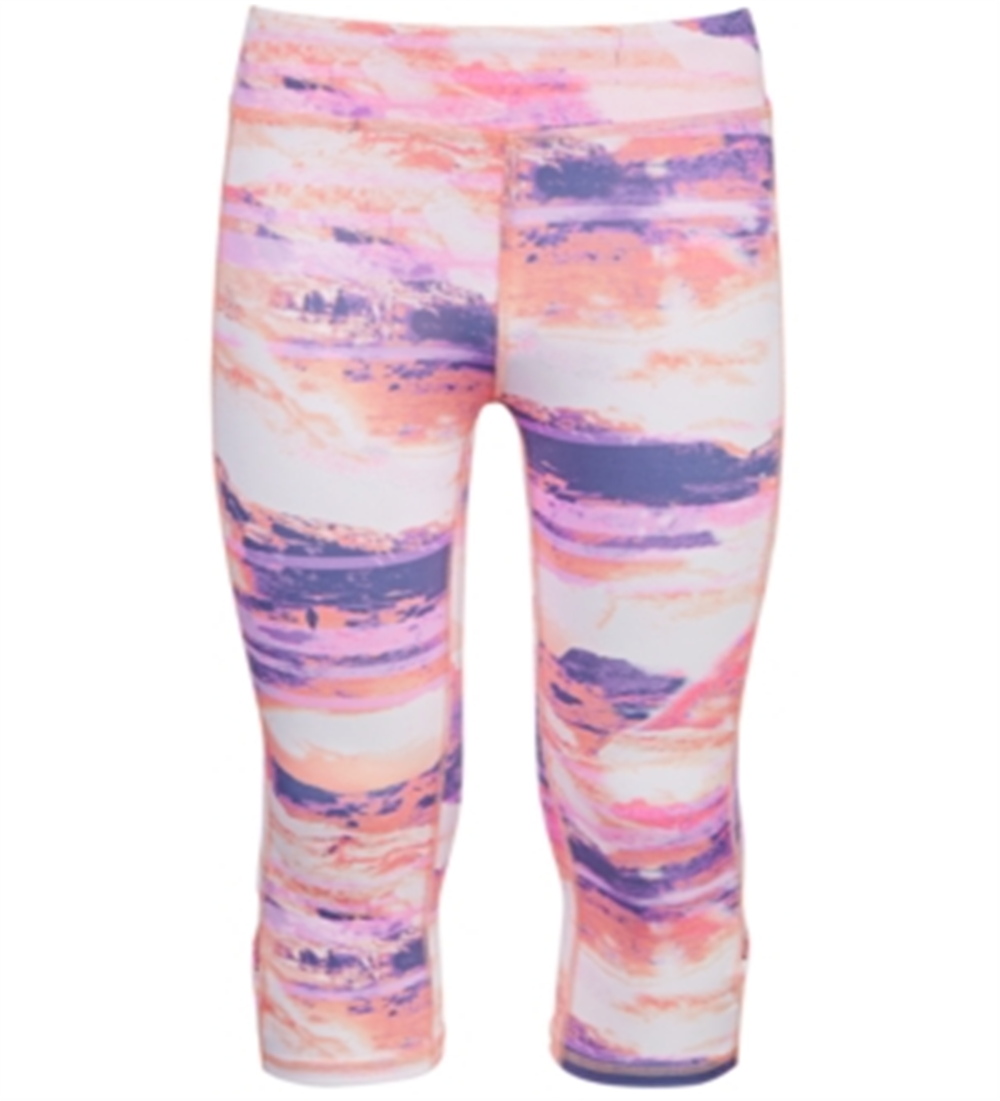 Legging Capri Ideology Infantil para Meninas com Estampa de Deserto e Gaiola Roxa Tamanho 3T