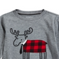 Camiseta infantil First Impressions com apliques de alce para meninos, cinza, tamanho 24 meses