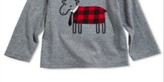 First Impressions Baby Boy's Elk Applique T-Shirt Gray Size 24MOS