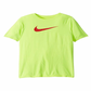 Camiseta Nike Big Boy's com estampa Swoosh Verde Neon Tamanho P