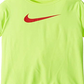 Camiseta Nike Big Boy's com estampa Swoosh Verde Neon Tamanho P