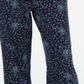Calça de pijama feminina Charter Club com estampa floral em malha de algodão, azul escuro, tamanho P