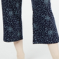 Calça de pijama feminina Charter Club com estampa floral em malha de algodão, azul escuro, tamanho P
