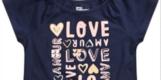 Epic Threads Little Girl's Love T-Shirt - Peacoat Blue Size 6