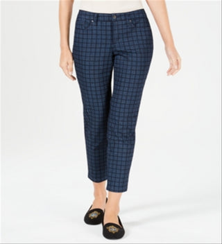 Calça jeans feminina Charter Club Bristol estampada, azul, tamanho 18