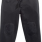 Calças de remendo no joelho para meninos First Impressions Toddler Pretas Tamanho 4T