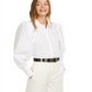 Body feminino Danielle Bernstein com manga bufante, branco, tamanho X-S