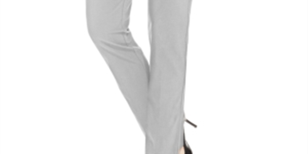 Calça feminina com tachas JM Collection cinza tamanho pequeno XL