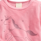 Blusa de veludo com estampa de unicórnio First Impressions para bebê menina, rosa, tamanho 3-6 meses