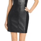 Vestido de coquetel corpete de couro sintético Adia da Guss feminino, cinza, tamanho 10