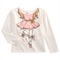 Camiseta bailarina infantil Epic Threads, branca, tamanho 6