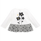 Camiseta Peplum com estampa de poá e flores First Impressions para bebê menina, tamanho 3-6 meses