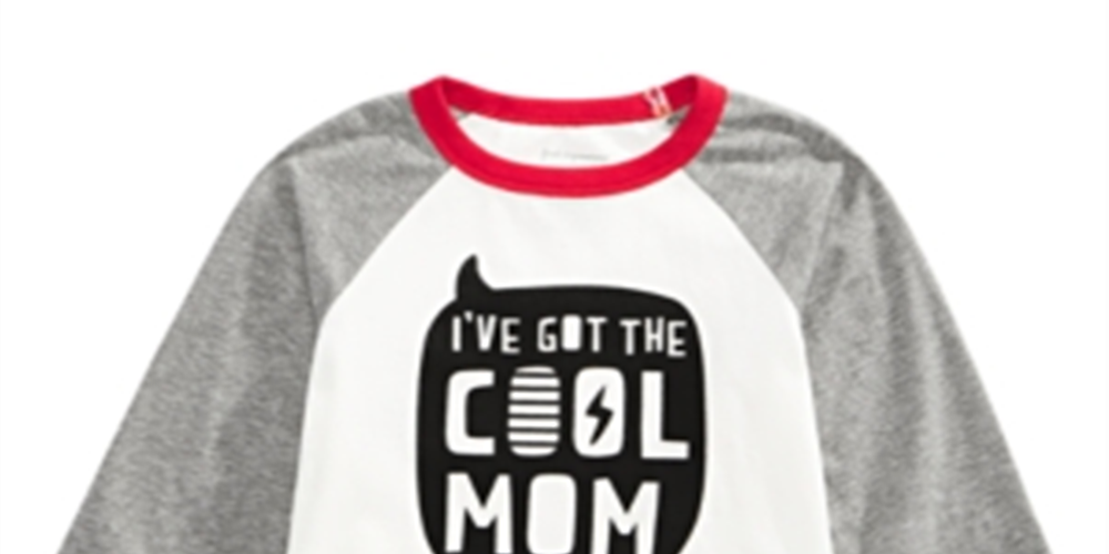 Camiseta de algodão estampada Cool Mom para meninos First Impressions, branca, tamanho 6 a 9 meses