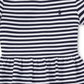 Vestido Ralph Lauren Infantil Feminino Listrado Gola Alta Manga Curta Azul Tamanho Grande