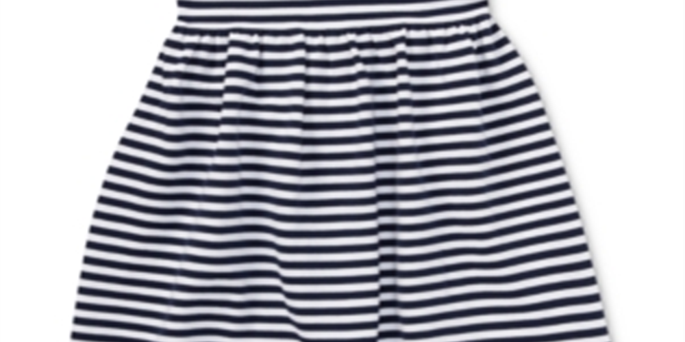 Vestido Ralph Lauren Infantil Feminino Listrado Gola Alta Manga Curta Azul Tamanho Grande