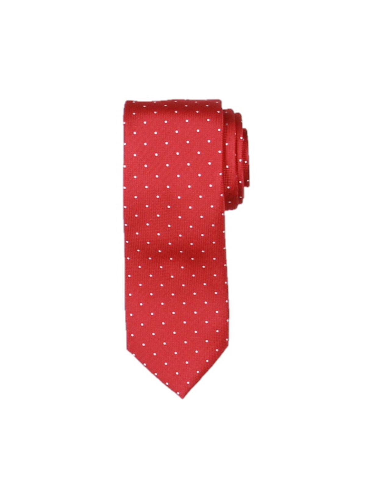 Gravata profissional masculina com estampa de bolinhas Lundy da Nautica, vermelha, tamanho regular