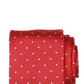 Gravata profissional masculina com estampa de bolinhas Lundy da Nautica, vermelha, tamanho regular