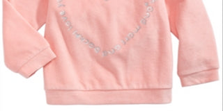 First Impressions Baby Girl's Heart Print Velour Top Pink Size 18MOS