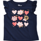 Camiseta infantil Epic Threads com estampa de corações para meninas, azul, tamanho 3T