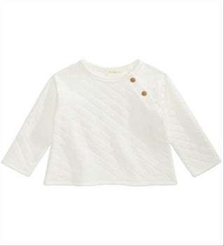 First Impressions Baby Girl's Quilted Sweater White Size 6-9MOS